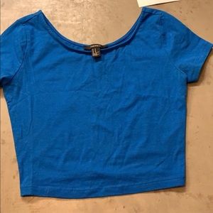Blue crop top